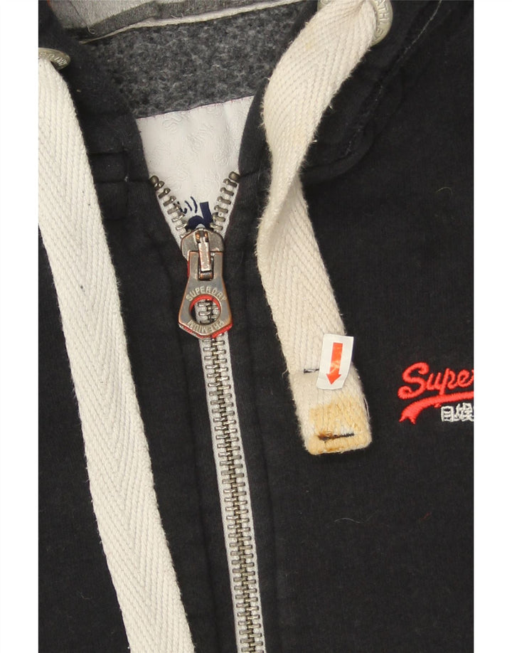 Pulover Superdry pentru bărbați, cu fermoar, bumbac, albastru