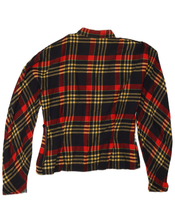 Bluză vintage cu mâneci lungi pentru femei UK 14, roșu, caroserie mare