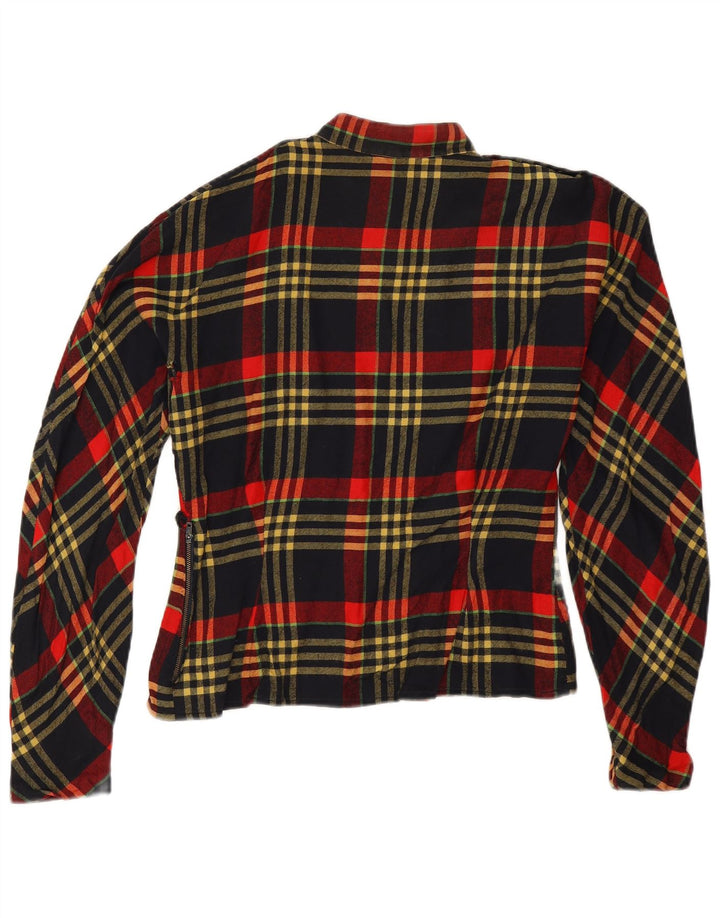 Bluză vintage cu mâneci lungi pentru femei UK 14, roșu, caroserie mare