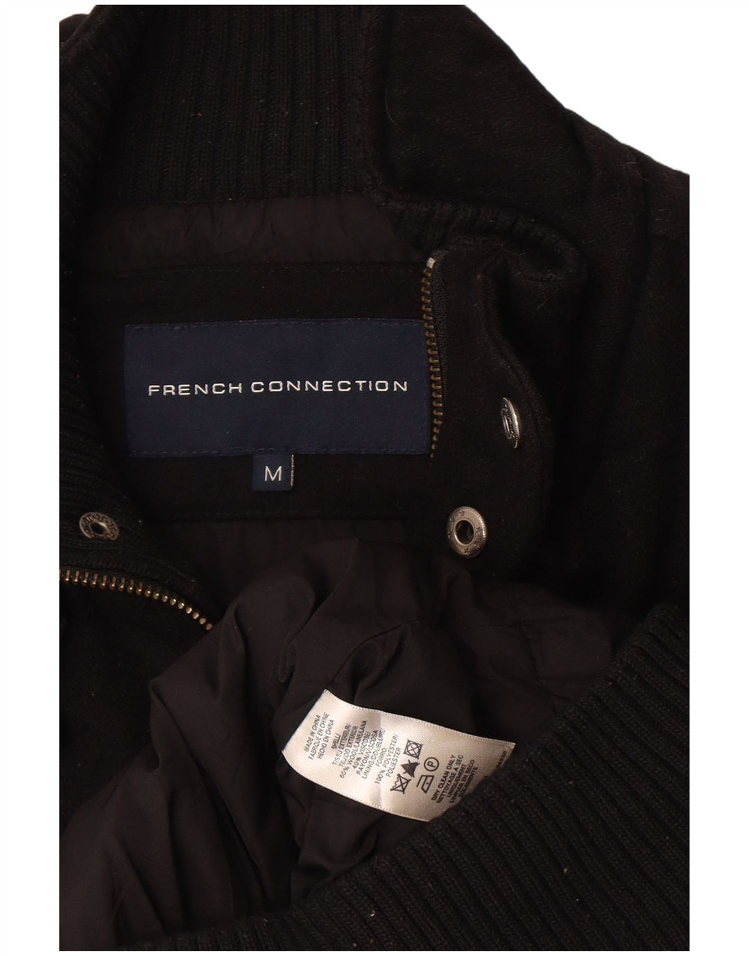 Jachetă duffle pentru bărbați French Connection UK 38 Lână neagră medie