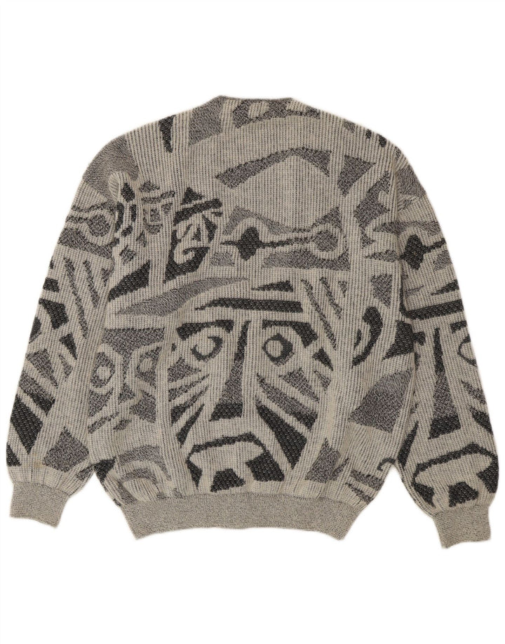 Pulover cardigan supradimensionat pentru femei Bizzarro IT 44 Medium Gri Geometric
