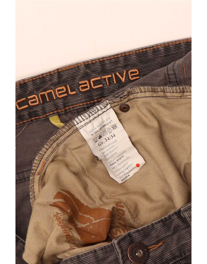 Pantaloni casual pentru bărbați Camel Active Bootcut L34 L34 bumbac gri
