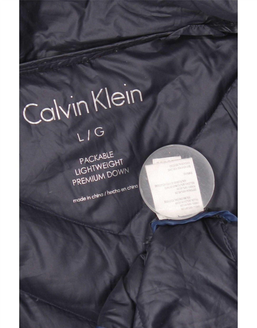 Palton căptușit pentru femei Calvin Klein UK 16 mare nailon bleumarin