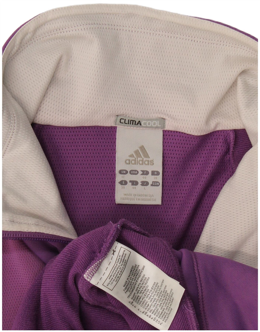 Jachetă de trening Climacool pentru femei Adidas UK 12 Mov mediu
