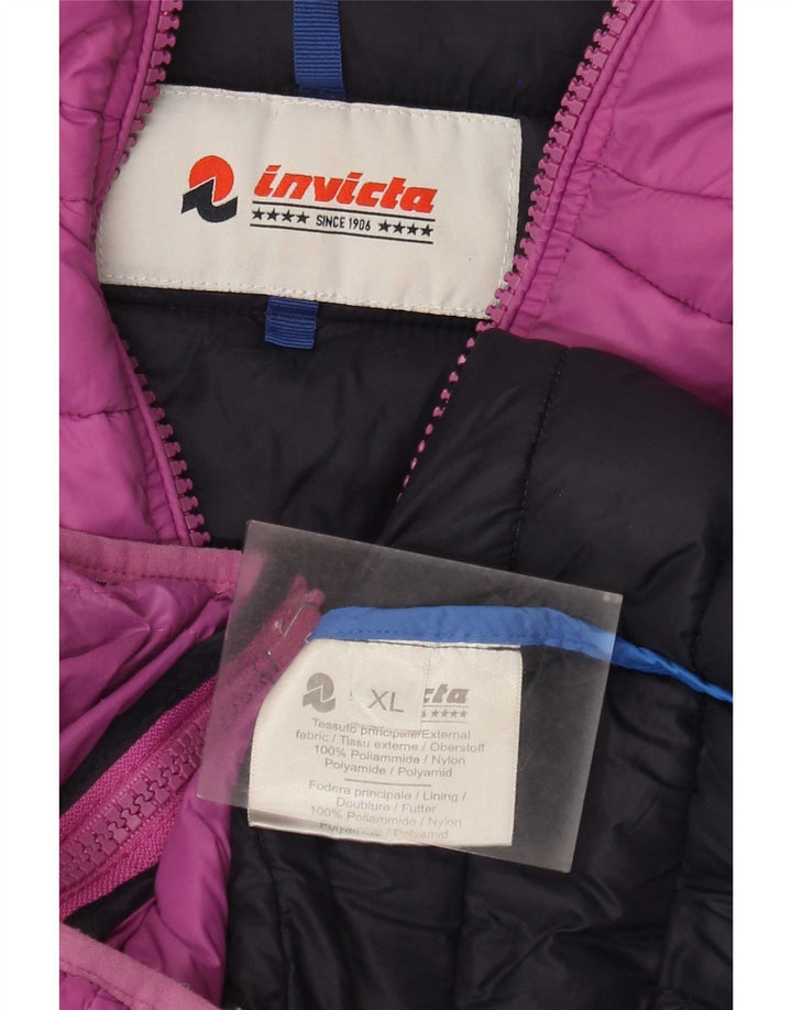 Jachetă căptușită cu glugă Invicta pentru femei UK 18 XL violet poliamidă