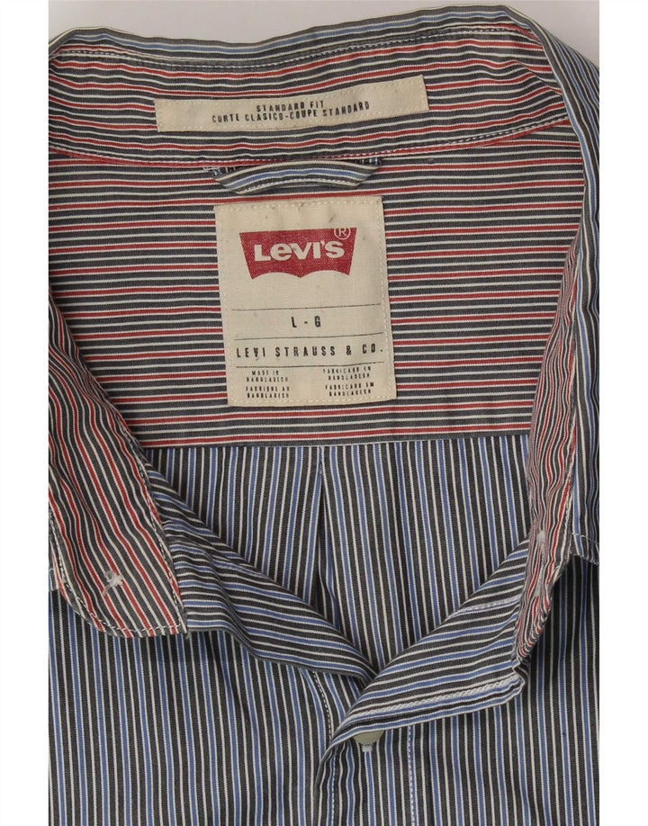 Cămașă Levi's Standard Fit pentru bărbați, cu dungi mari, albastre