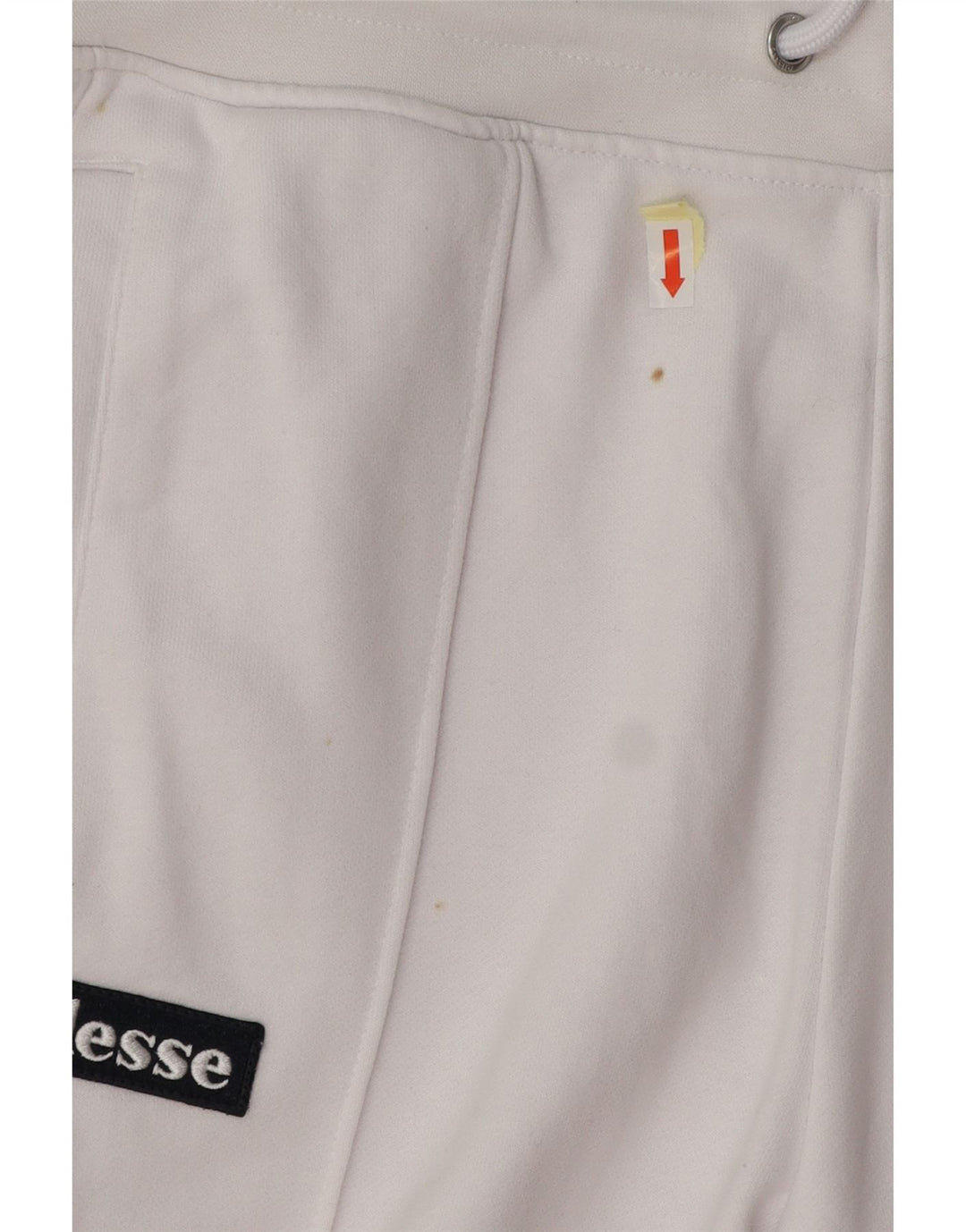 Pantaloni de trening cu grafică ELLESSE pentru bărbați, mari, alb, bloc de culoare