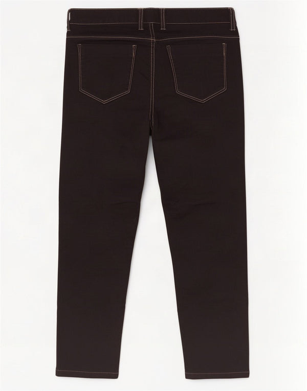 Blugi Benetton pentru femei Crop Slim IT 46 Large W34 L25 Bumbac negru