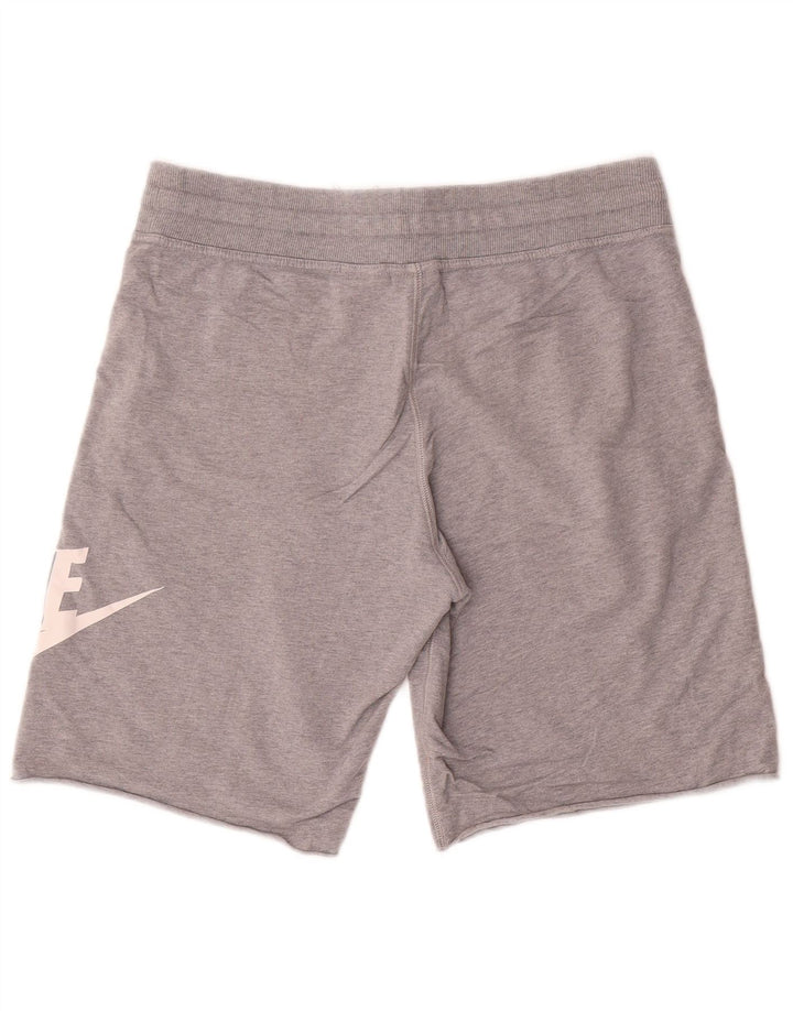 Pantaloni scurți sport grafic Nike pentru bărbați, bumbac, gri mediu