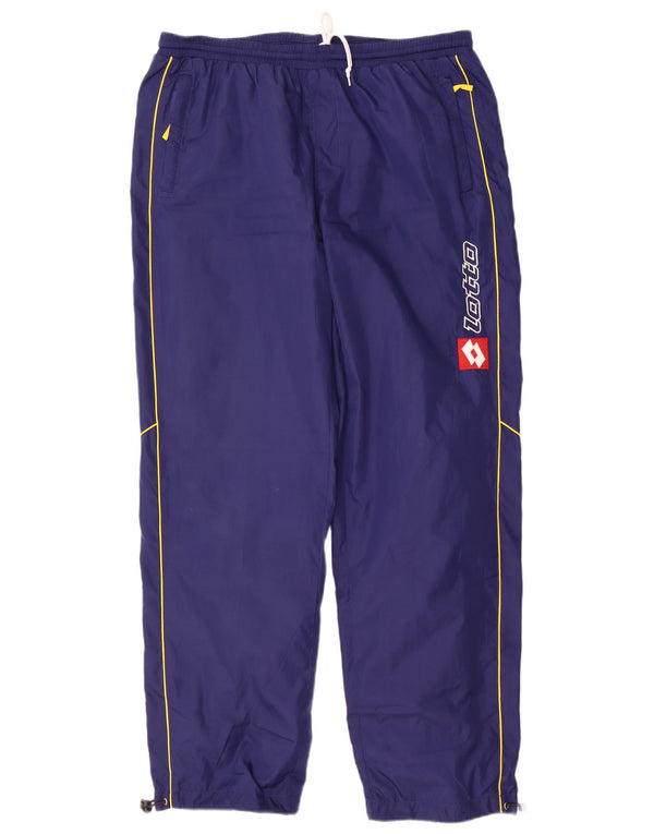 Pantaloni de trening grafic pentru bărbați Lotto UK 42/44 XL poliester bleumarin
