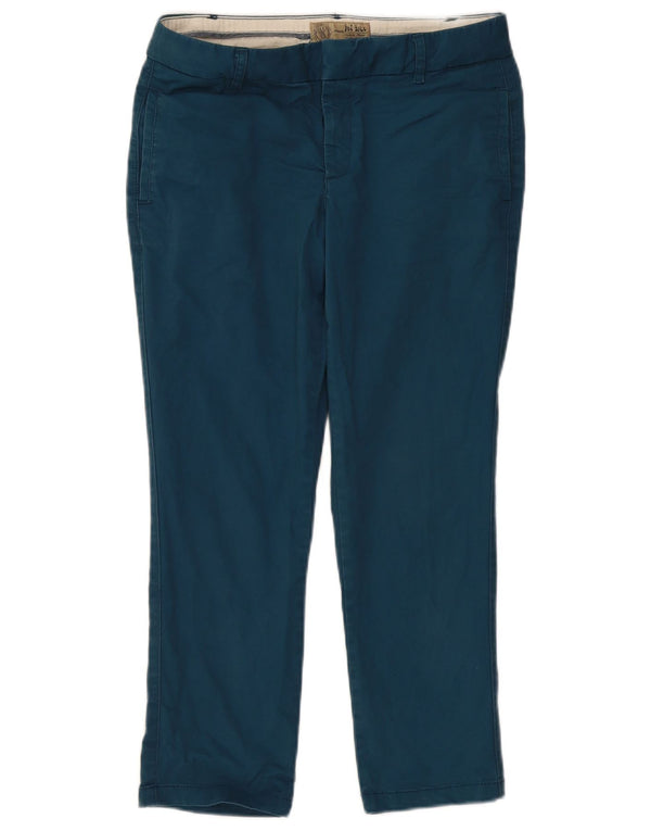 Fat Face Pantaloni chino subțiri pentru femei UK 10 Small W32 L25 Blue Bumbac