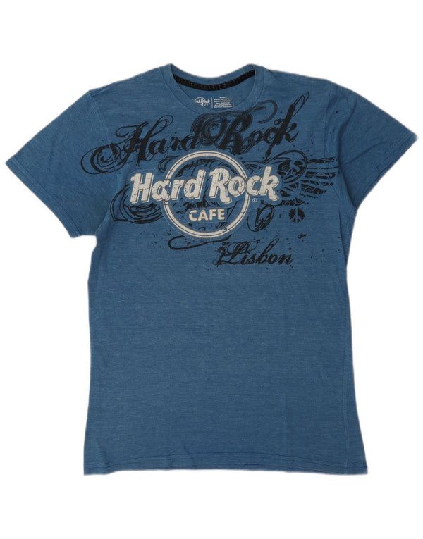Tricou grafic Lisabona pentru femei Hard Rock Cafe Top UK 10 Small Blue Flecked