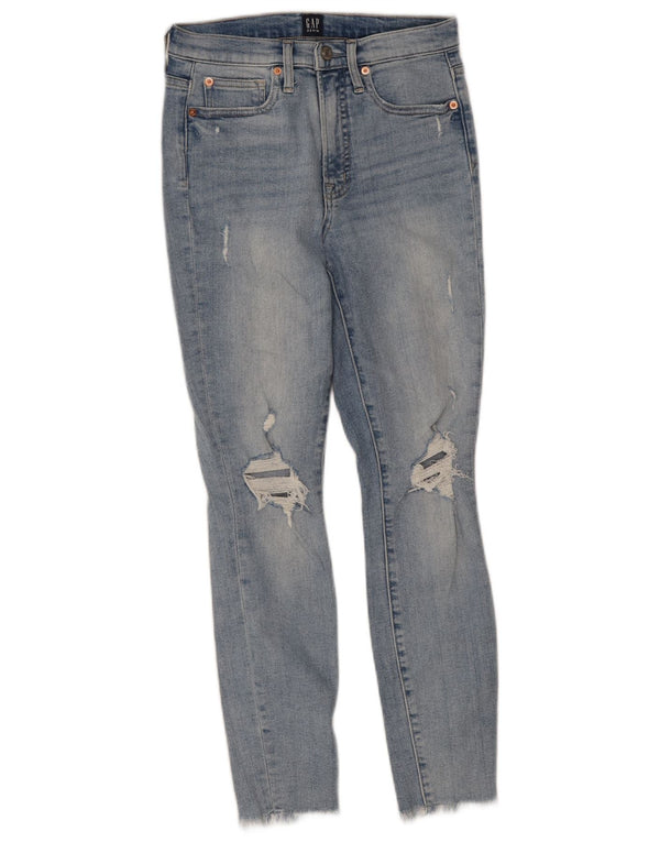 Blugi skinny distressed pentru femei Gap W26 L26 Bumbac albastru