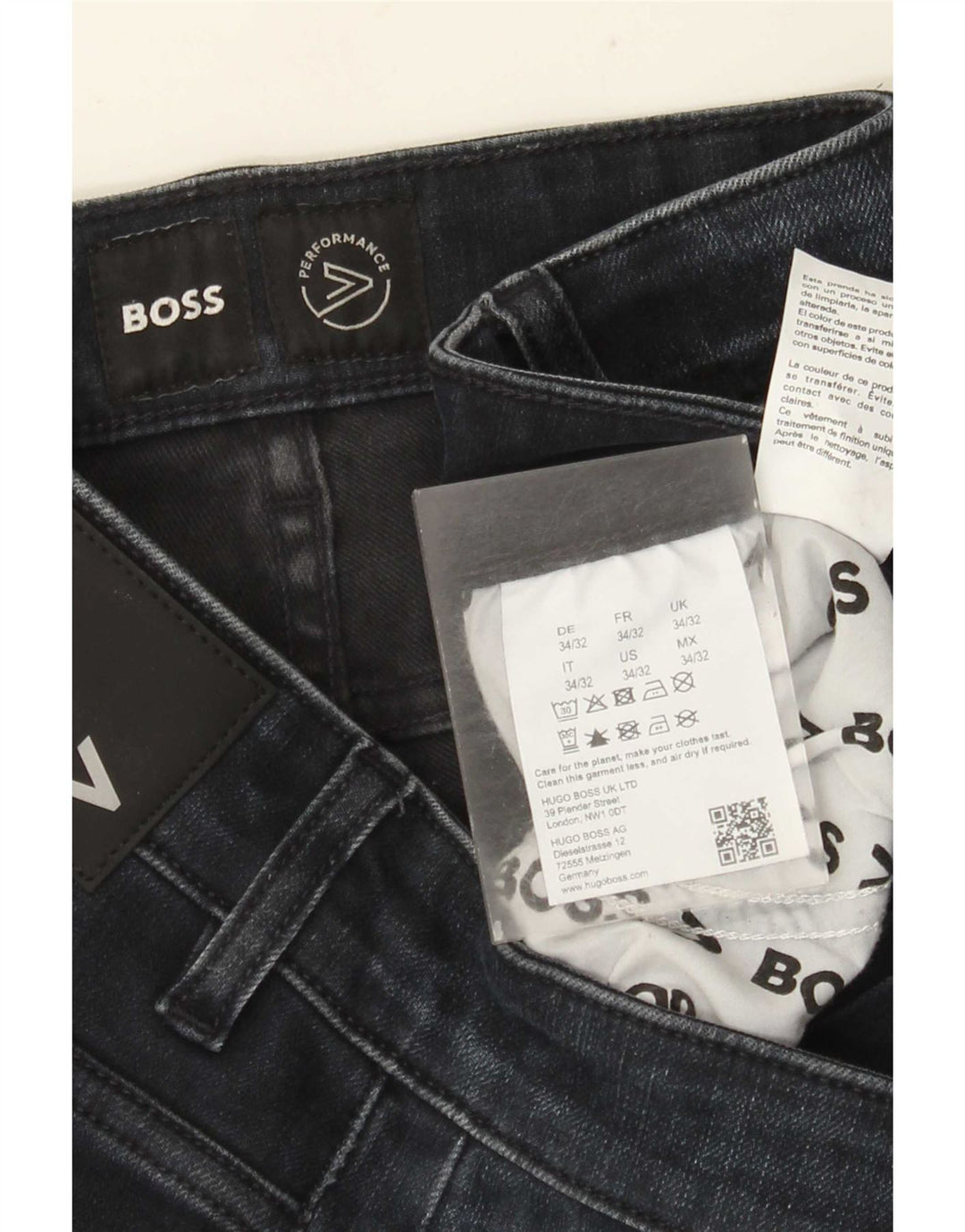 Blugi slim pentru femei HUGO BOSS L34 L32 bumbac bleumarin