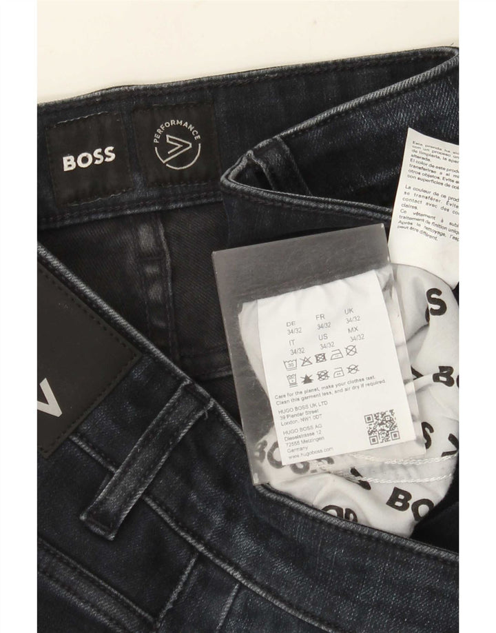 Blugi slim pentru femei HUGO BOSS L34 L32 bumbac bleumarin