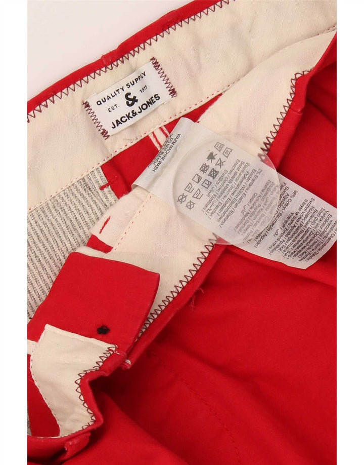 Pantaloni scurți chino Jack & Jones pentru bărbați, mediu W32, bumbac roșu