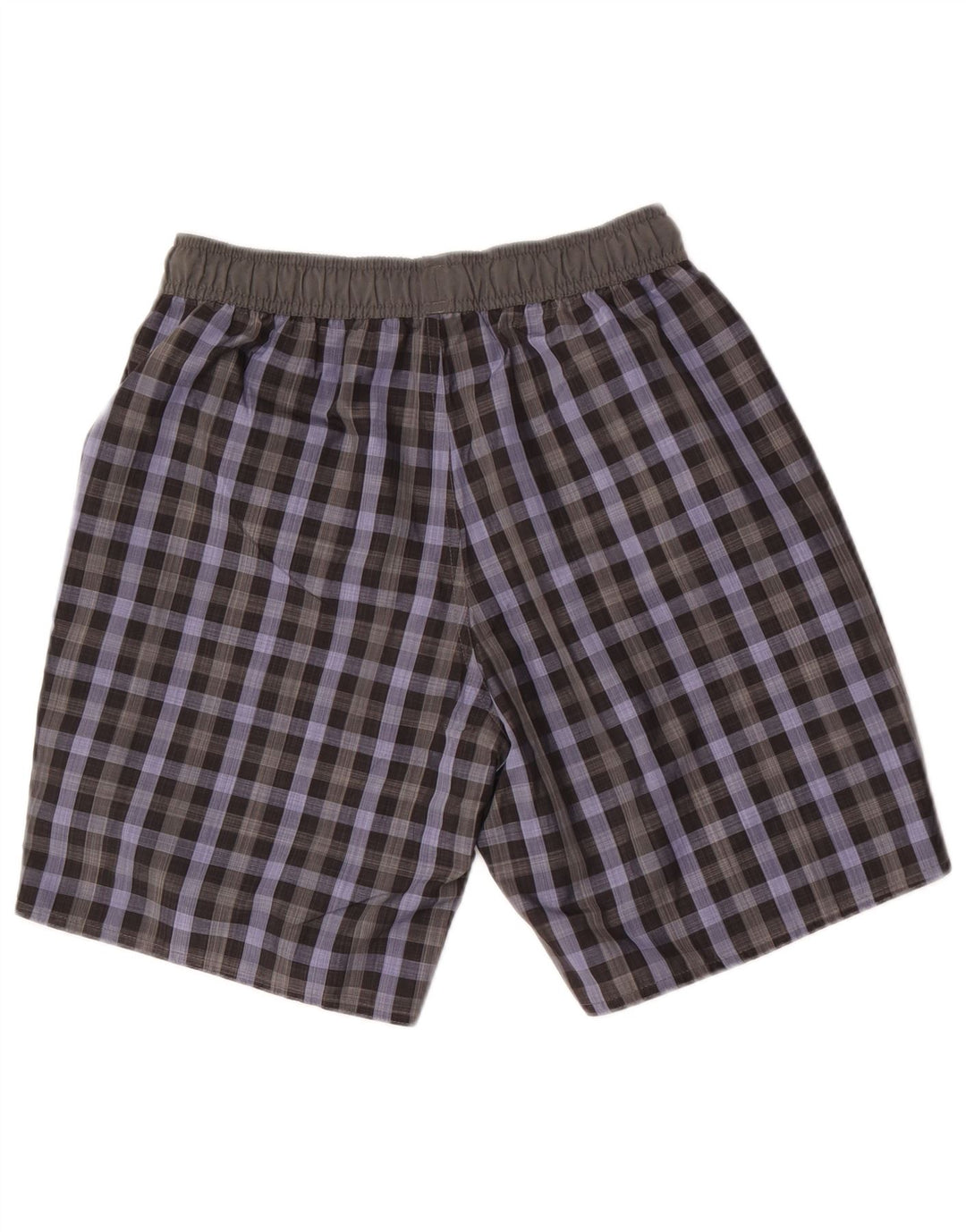 Pantaloni scurți de înot Adidas pentru bărbați, poliester cu carouri mici, gri