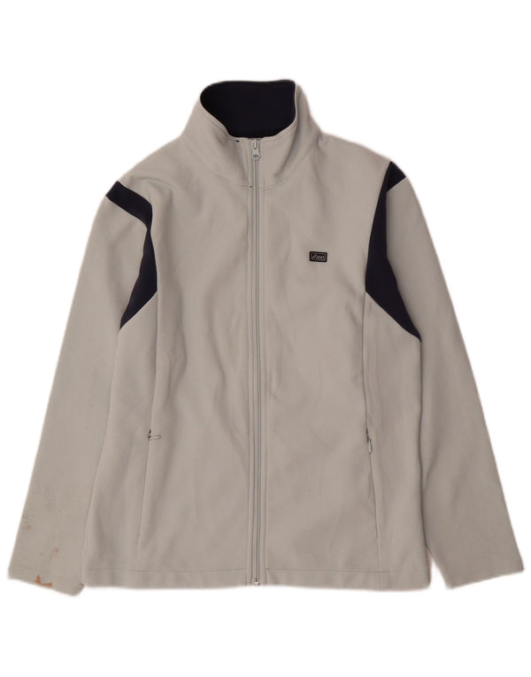 Jachetă de top pentru trening ASICS pentru femei UK 14 Medium White Colorblock Poliester