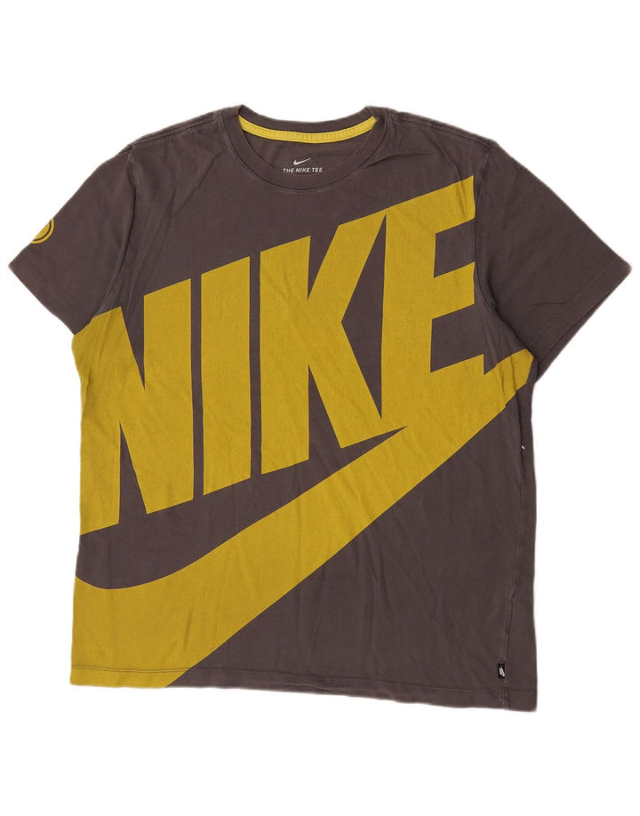 Tricou grafic pentru bărbați NIKE Top mare din bumbac gri