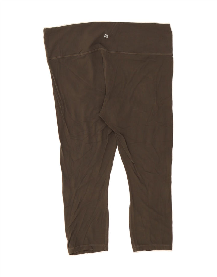 ATHLETA Womens Capri Leggings UK 18 XL Grey Cotton Vintage Athleta and Second-Hand Athleta from Messina Hembry 
