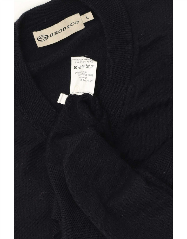 Vestă Vintage pentru bărbați Tank Top mare bleumarin poliacrilic