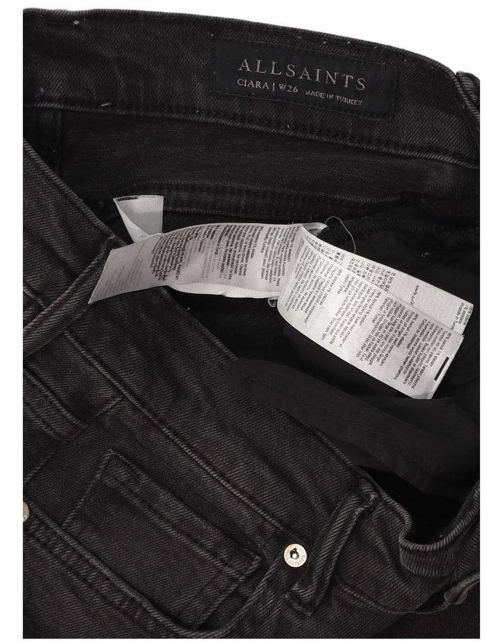 ALL SAINTS Blugi Bootcut dama W26 L30 bumbac negru