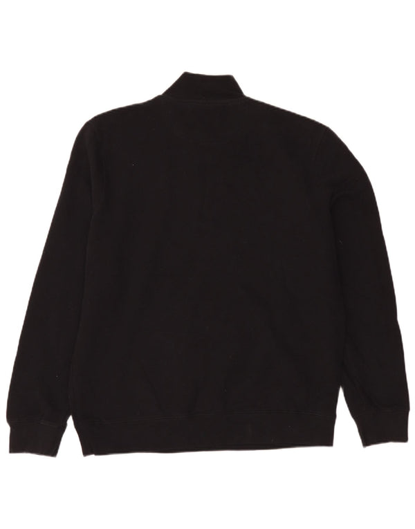 Hanorac pentru bărbați Barbour, cu fermoar, cu gât, XL, bumbac negru