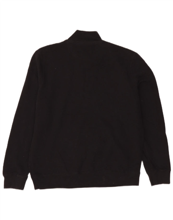 Hanorac pentru bărbați Barbour, cu fermoar, cu gât, XL, bumbac negru