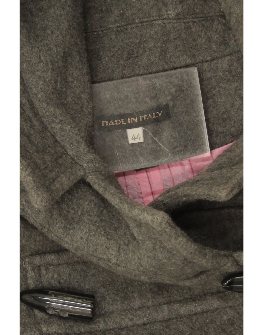 Manson vintage pentru femei cu glugă IT 44 lână gri mediu