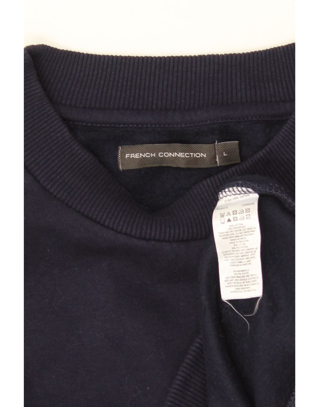 FRENCH CONNECTION Pulover cu grafic pentru femei UK 16 Mare Bleumarin