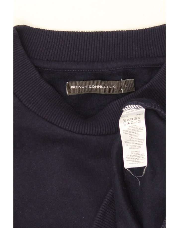 FRENCH CONNECTION Pulover cu grafic pentru femei UK 16 Mare Bleumarin