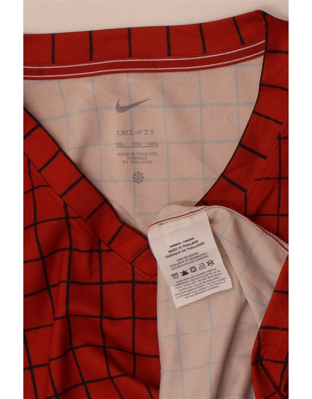 Tricou pentru bărbați Nike Dri Fit Top 2XL Orange Check Poliester