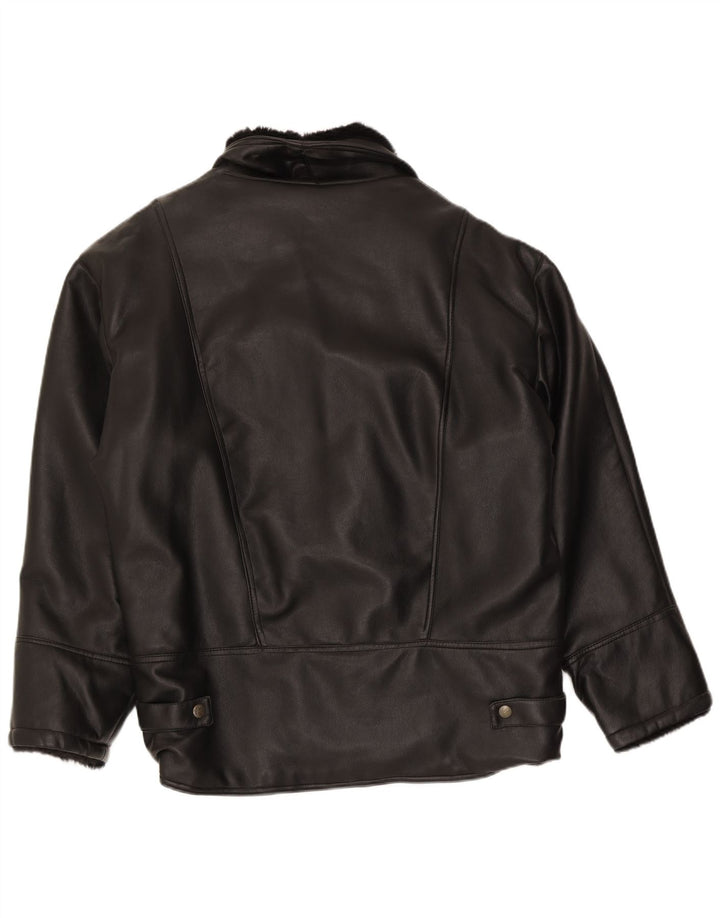 Jachetă pentru bărbați Alta Moda din shearling dublu piept UK 42 XL din shearling negru