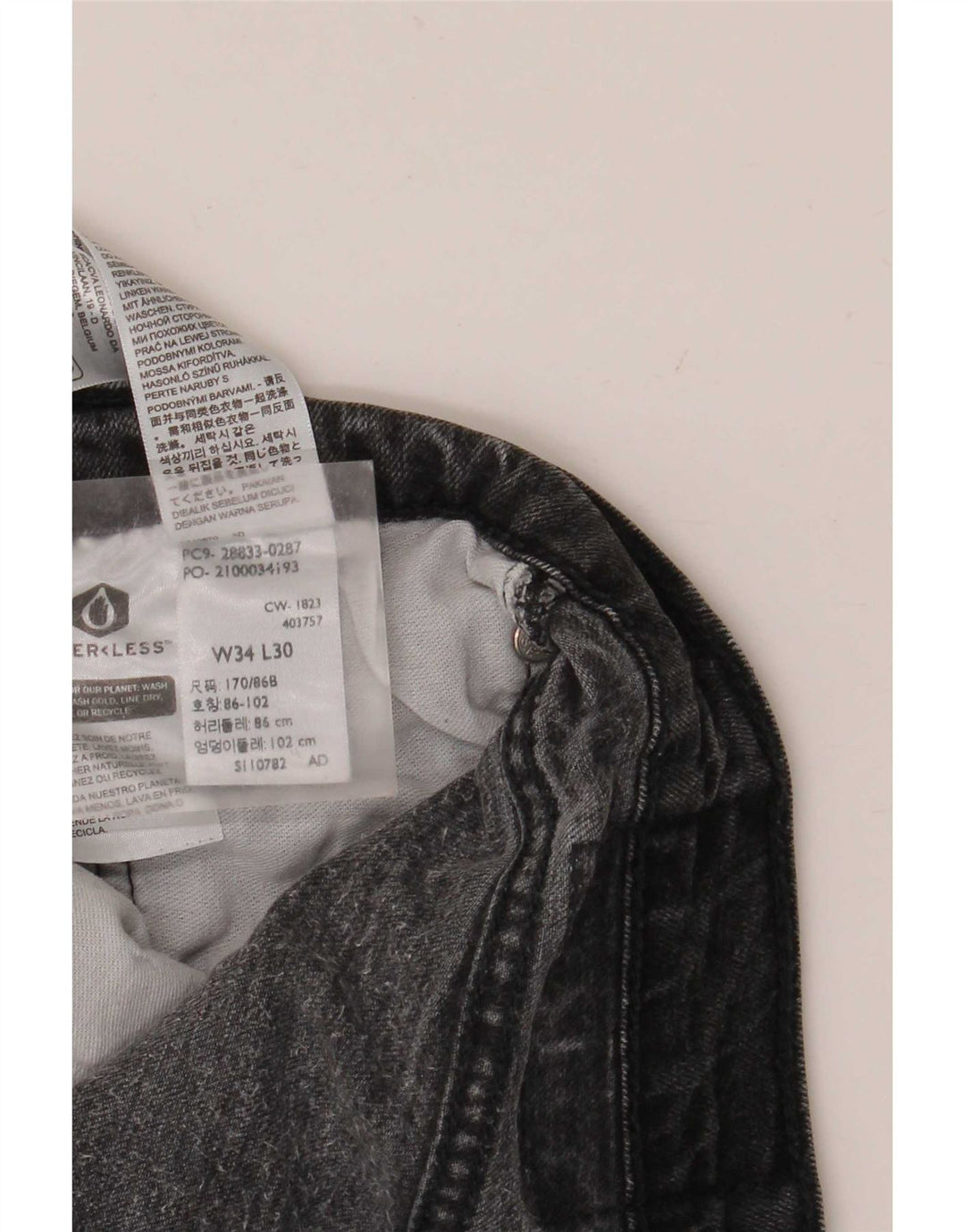 Blugi slim pentru bărbați Levi's W34 L26 bumbac gri