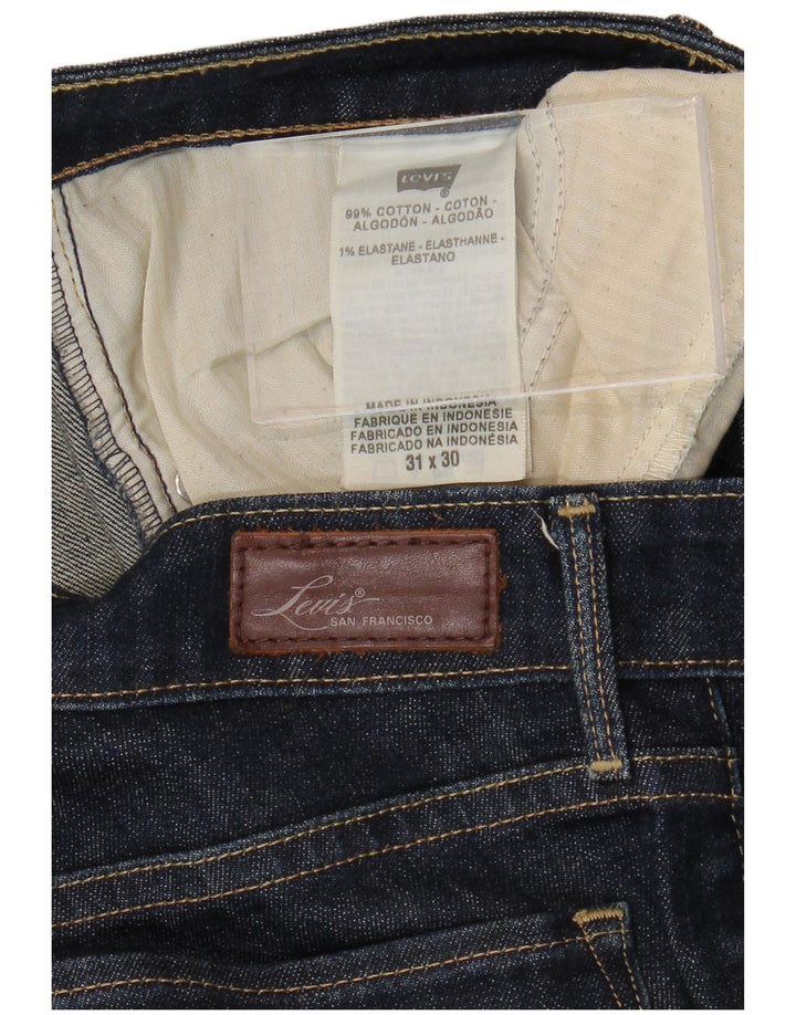 Blugi drepti pentru femei LEVI'S W31 L30 Bumbac bleumarin