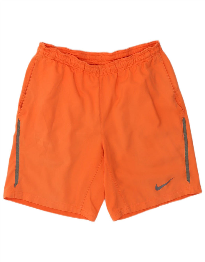 Pantaloni scurți sport Nike Dri Fit pentru bărbați, poliester portocaliu mic