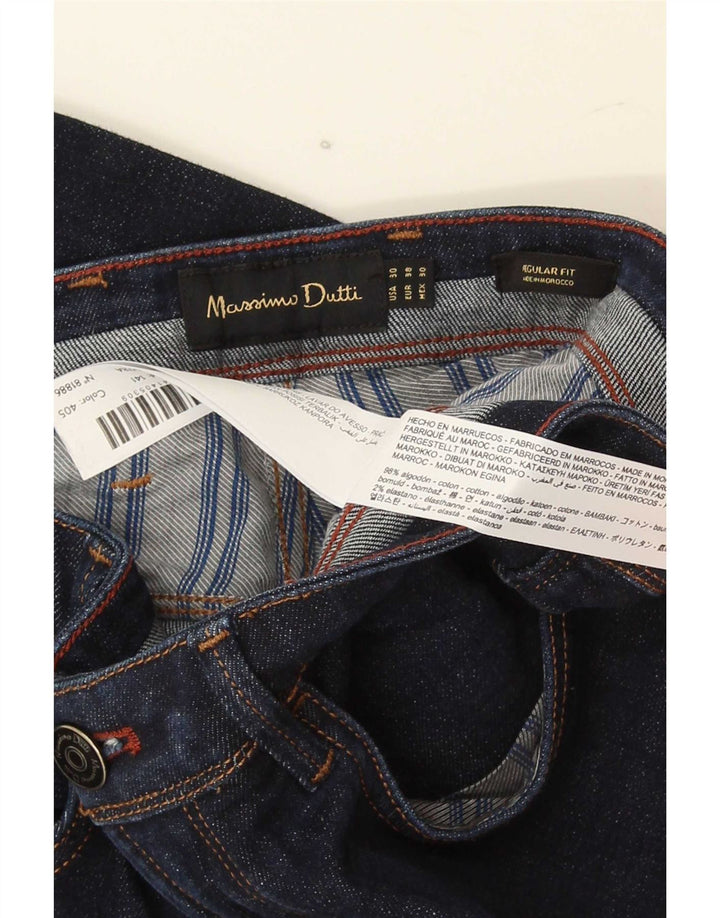 Massimo Dutti Blugi drepti pentru bărbați, cu ajustare normală, EU 38 Mici W30 L30 Bleumarin