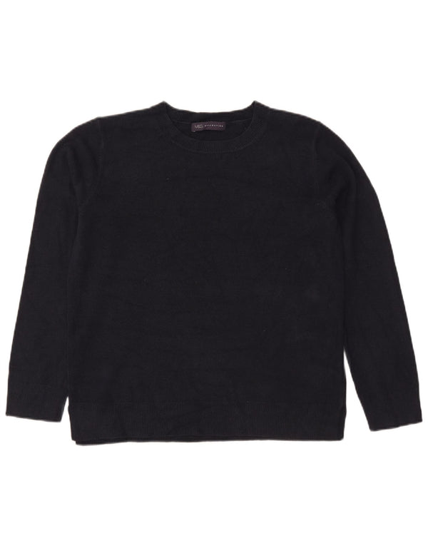 Pulover pentru femei Marks & Spencer cu decolteu triplu UK 14 Medium Bleumarin