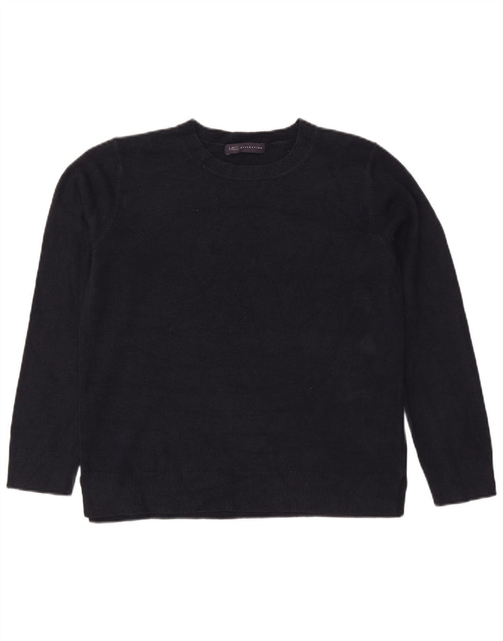 Pulover pentru femei Marks & Spencer cu decolteu triplu UK 14 Medium Bleumarin