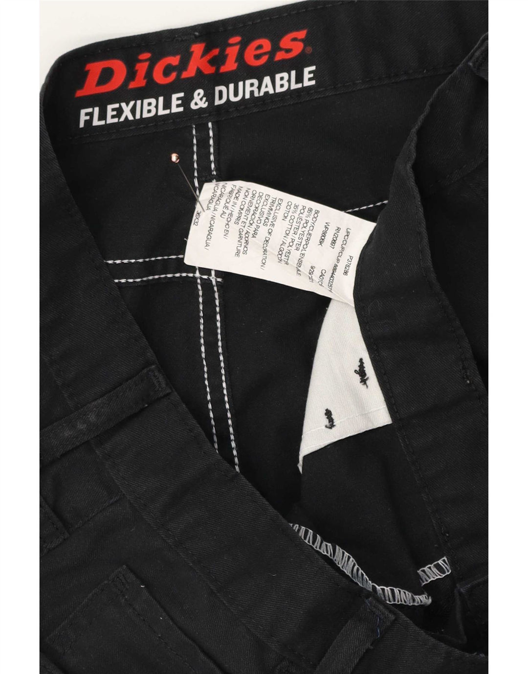 Pantaloni casual drepti pentru bărbați Dickies W36 L32 Poliester negru