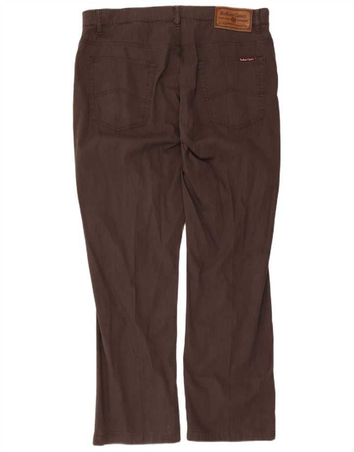 Pantaloni casual drepti pentru bărbați Marlboro Classics W38 L30 maro
