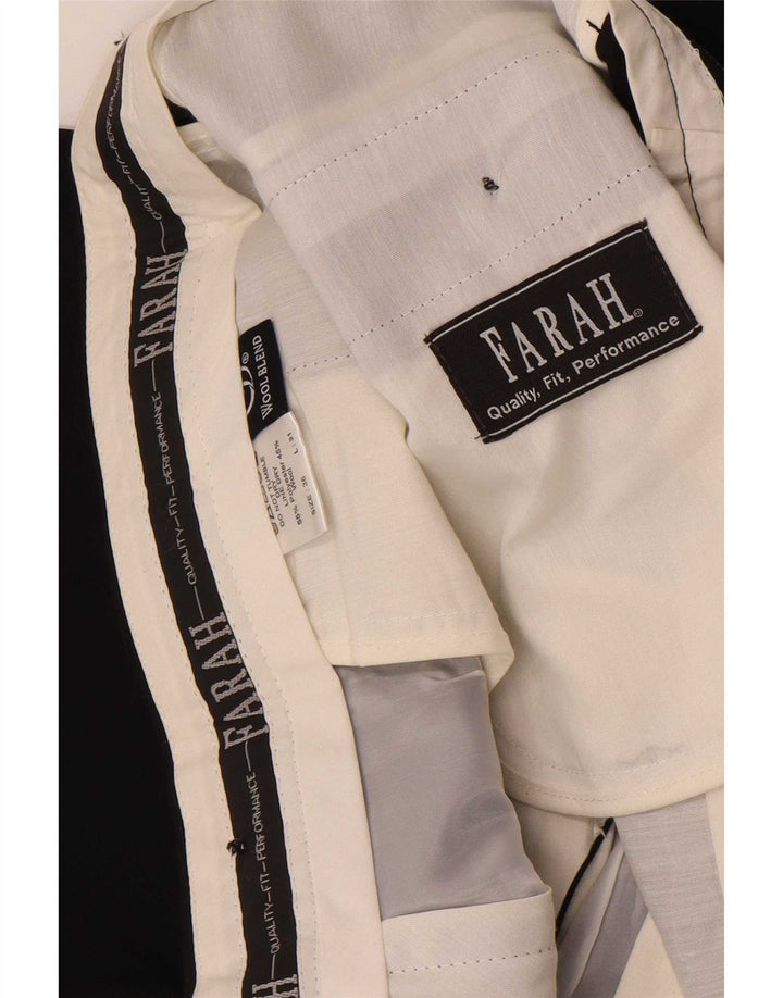 Farah Pantaloni drepți pentru bărbați L36 L26 Poliester negru