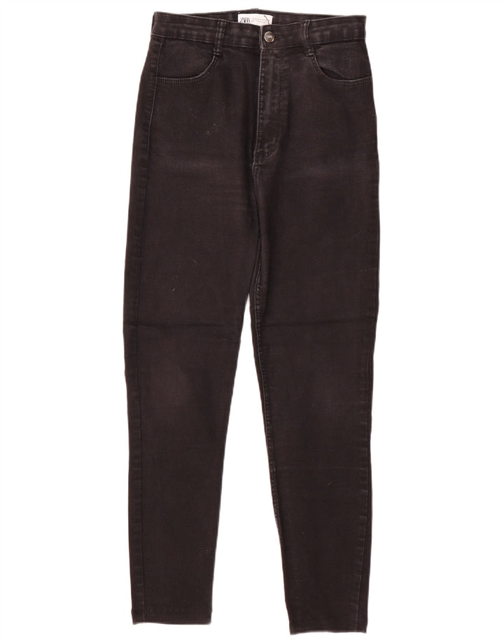 Blugi conici pentru femei Zara EU 38 Mici W28 L26 Negri