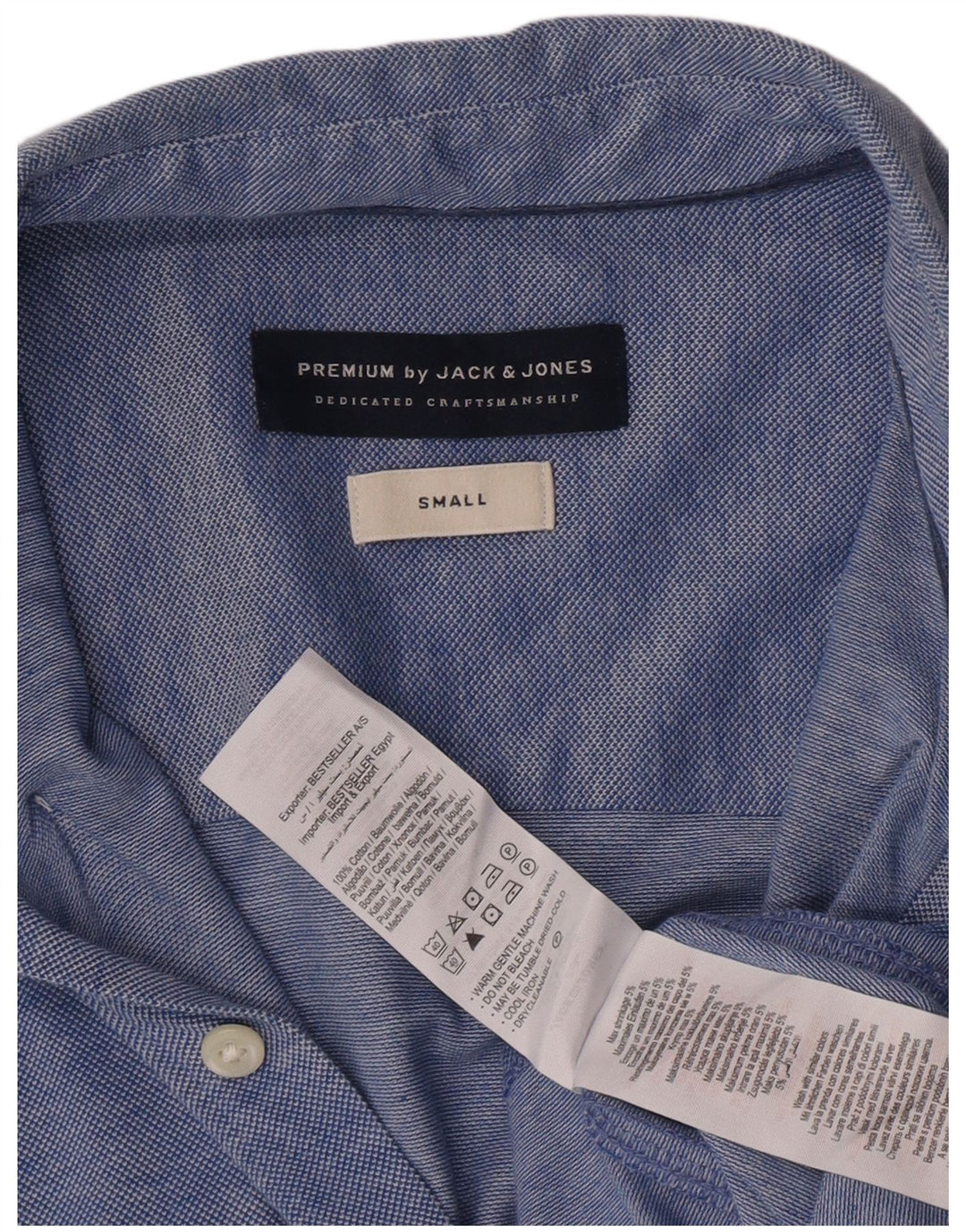 Cămașă Jack & Jones Bărbați Mic Albastru Bumbac