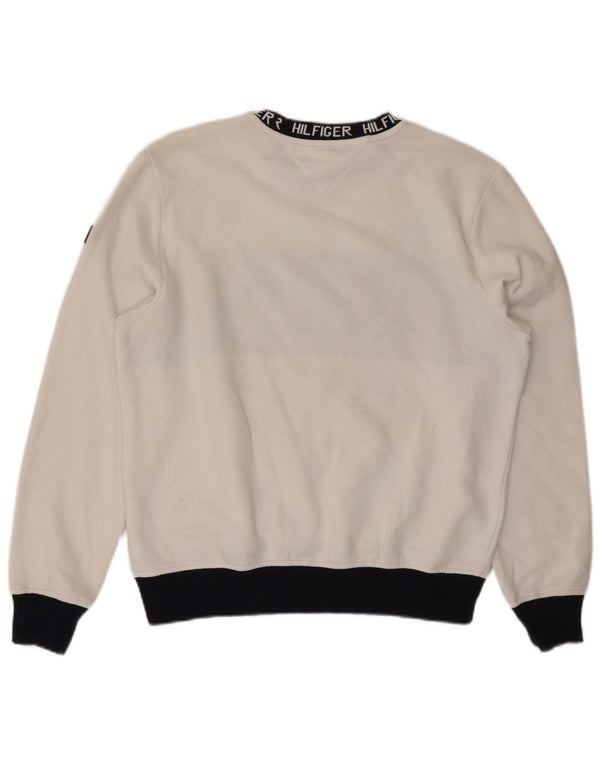 Hanorac grafic pentru bărbați Tommy Hilfiger Pulover mediu alb colorblock