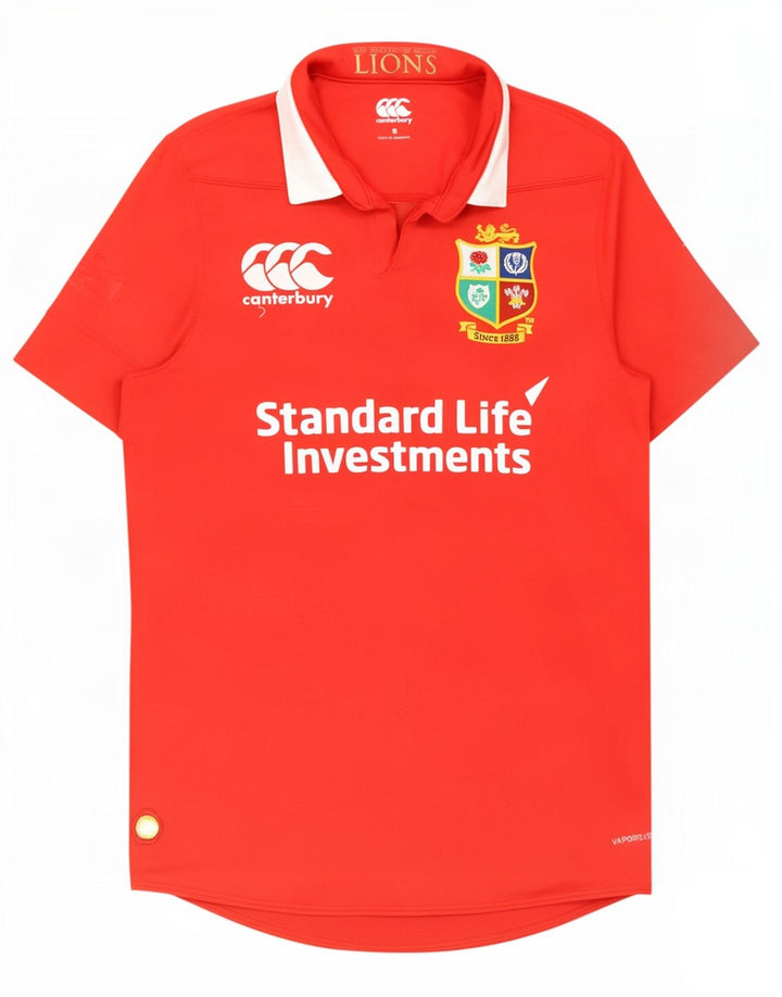 Cămașă polo cu grafică Canterbury pentru bărbați, roșu, poliester color bloc