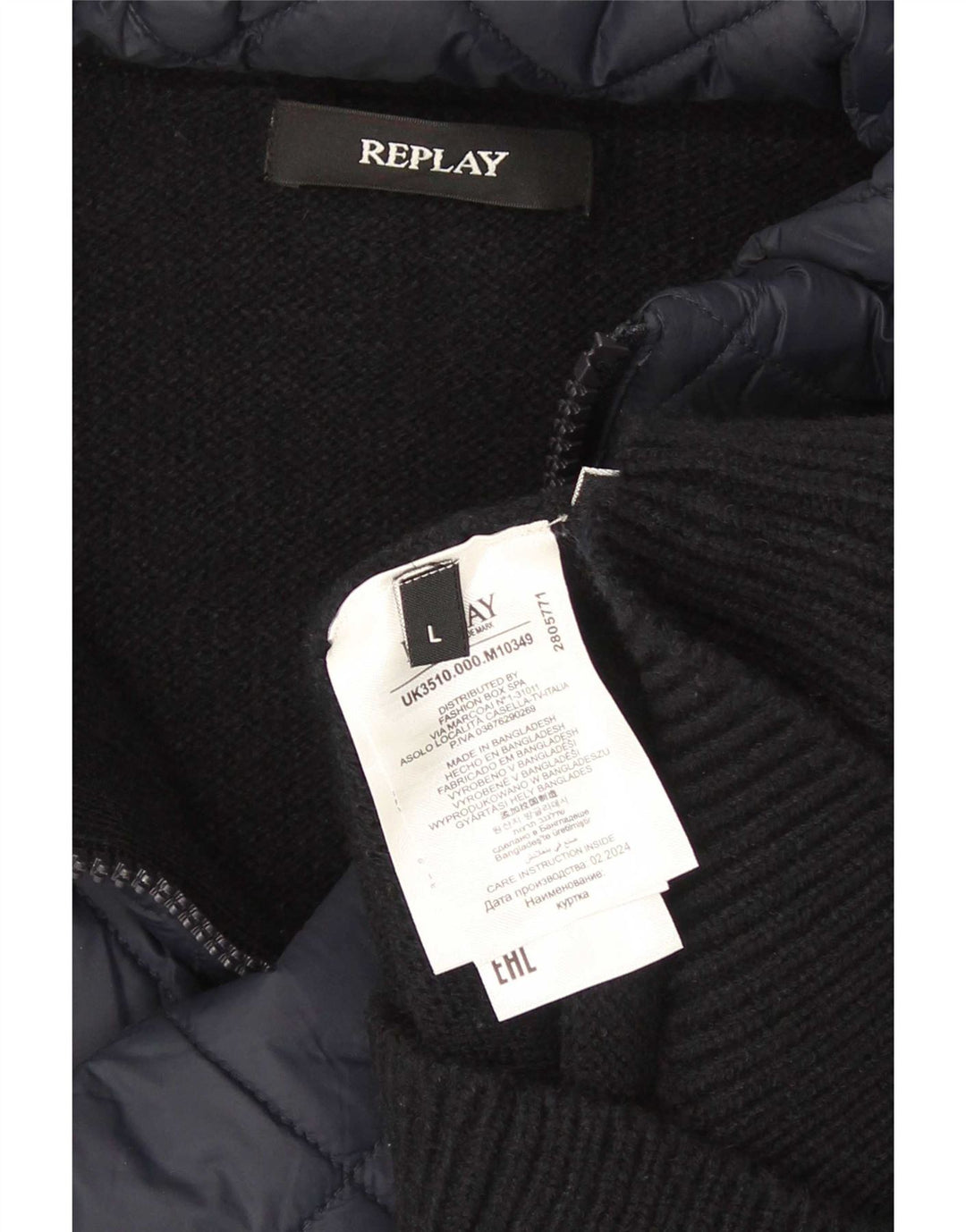 Pulover cardigan pentru bărbați Replay, mare, acrilic, albastru marin