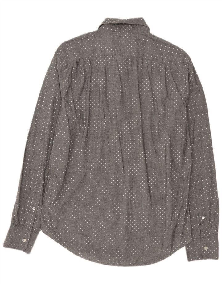 BONOBOS Cămașă Slim Fit pentru bărbați, bumbac cu pete, gri mediu