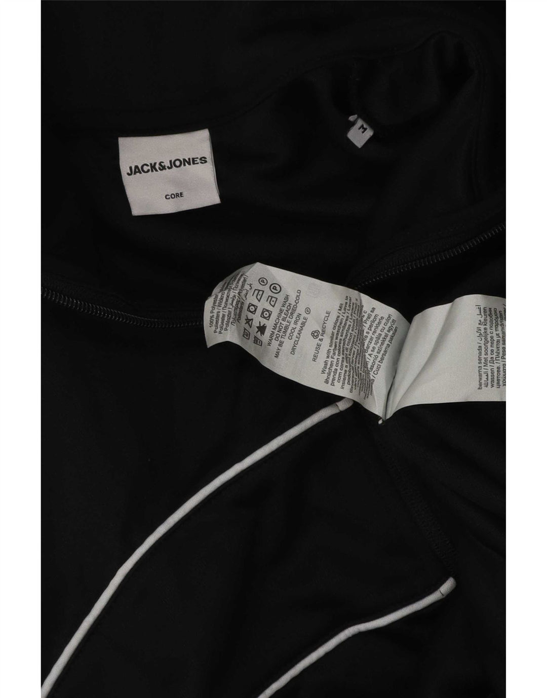 Jachetă de trening Jack & Jones pentru bărbați, poliester mediu negru