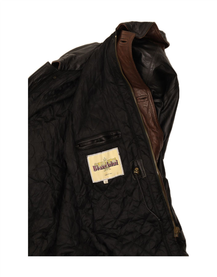 Jachetă de piele pentru bărbați VINTAGE IT 50 Large Black